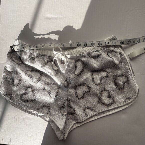 VICTORIAS SECRET COLLECTION Medium SEQUIN SLEEP SHORTS PAJAMAS‎ ADJUSTABLE WAIST - Picture 8 of 11